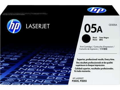 HP 05A Black Original LaserJet Toner Cartridge (CE505A) for HP LaserJet , P2055d, P2055dn  P2035, P2035n, P2055Printers