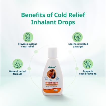 Breathease Cold Relief Inhalant Drops
