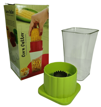 Corn Cutter with Container, Stainless Steel Blade