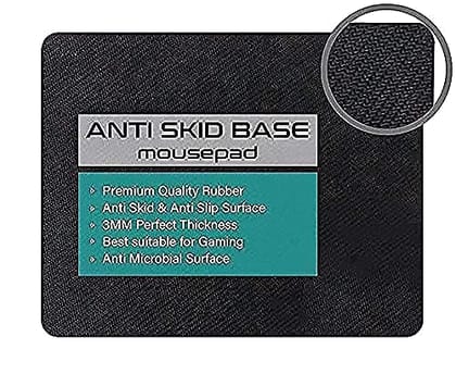 Mouse Pad with Stitched Edge, Premium Mousepad Washable Cloth. Computer Mouse Pad with Non-Slip Rubber Base, Mouse Pads for Computers Laptop Mouse 9x7.5x0.12 inch (Fox Print)