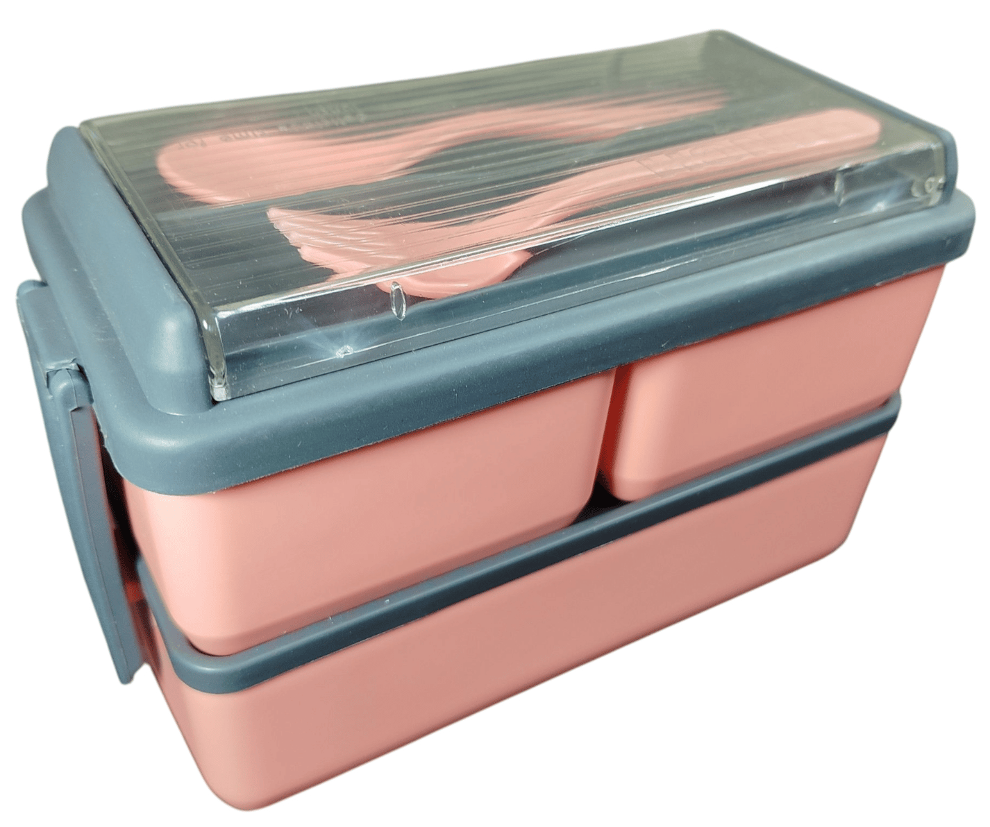 Double Decker Lunch Box with Cutlery