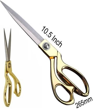 Professional Golden Steel Tailoring Scissors For Cutting Heavy Clothes Fabrics 10.5"