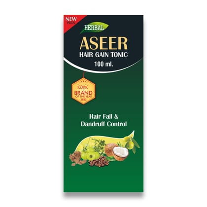 Mahida and Sons Aseer Hair Gain Tonic | Hair Fall Control Oil | Dandruff Relief | Helps Prevent Premature Greying | Promotes Hair Growth for Men & Women | Supports New Hair Growth | Enriched with 14 Herbal Ingredients