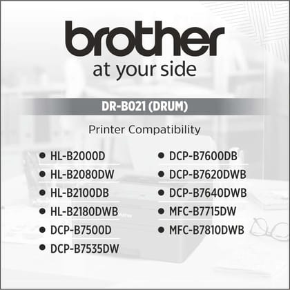 Brother Drum DR-B021 Has 12000 Pages Yield Compatible with HL-B2000D HL-B2080DW HL-B2100DB HL-B2180DWB DCP-B7500D DCP-B7535DW DCP-B7600DB DCP-B7640DWB DCP-B7620DWB MFC-B7717DW MFC-B7810DWB