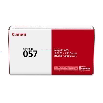 Canon Genuine Toner Cartridge 057 Black (3009C001), 1-Pack imageCLASS MF449dw, MF448dw, MF445dw, LBP228dw, LBP227dw, LBP226dw Laser Printers, Standard