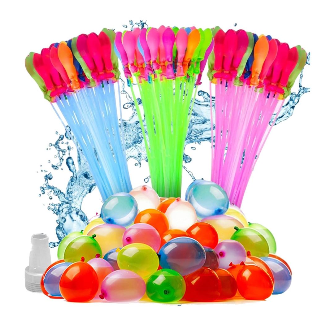 Magic Water Balloons (111 Pcs) - Quick Fill & Self Sealing Holi Water Balloons | Automatic Tie in 60 Seconds | Multi-Color Festival Bunch with Tap Connector - Toys and Games | Buy online on ZillyBuy