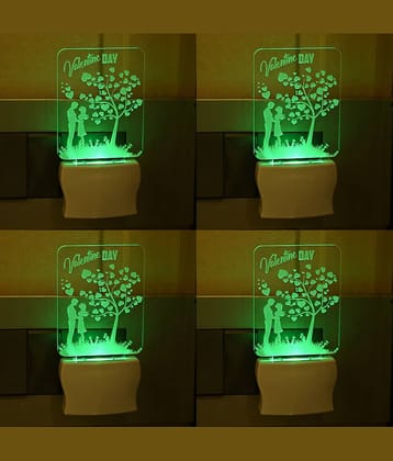 Somil - Multicolor Night Lamp ( Pack of 4 )