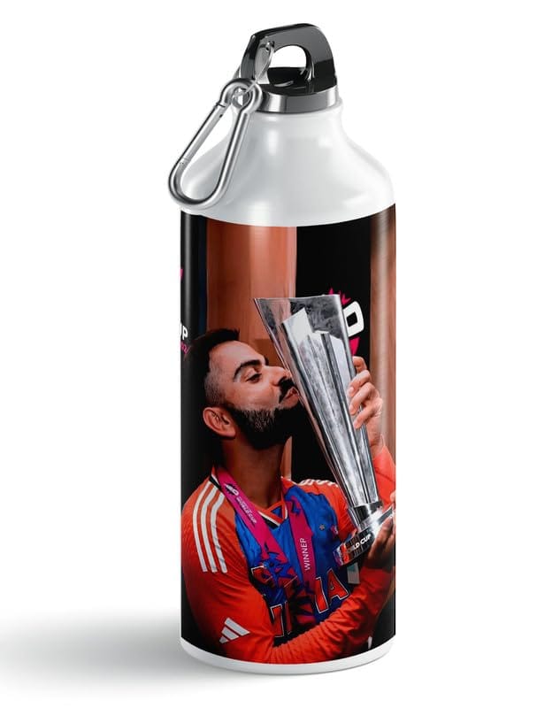 Cricket Edition Virat 750ml Printed Aluminum Gym Water Bottle