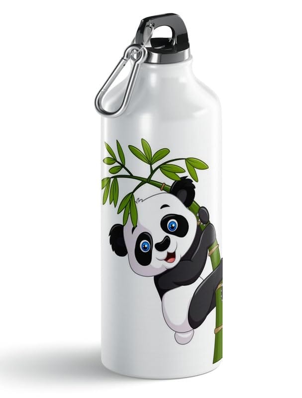Charming Panda Design Aluminum Sipper Virat 750ml Printed Aluminum Gym Water Bottle