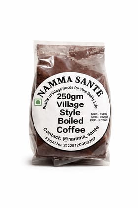 Village Style Boiled Coffee, Karnataka Village Coffee Powder, Traditional Boiled Coffee Powder, South Indian Strong Coffee Powder, Authentic Filter Decoction Coffee 250gm Village Style Boiled Coffee, Karnataka Village Coffee Powder, Traditional Boiled Coffee Powder, South Indian Strong Coffee Powder, Authentic Filter Decoction Coffee 250gm