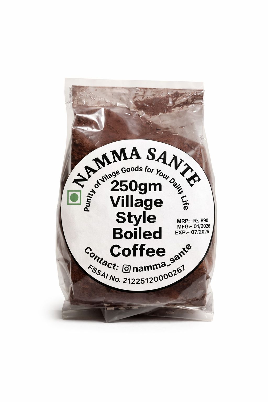 Village Style Boiled Coffee, Karnataka Village Coffee Powder, Traditional Boiled Coffee Powder, South Indian Strong Coffee Powder, Authentic Filter Decoction Coffee 250gm
