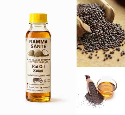 Rai Oil, Mustard Oil, Sarson Tel, Kachi Ghani Mustard Oil, Pure Mustard Cooking Oil 230gm Rai Oil, Mustard Oil, Sarson Tel, Kachi Ghani Mustard Oil, Pure Mustard Cooking Oil 230gm