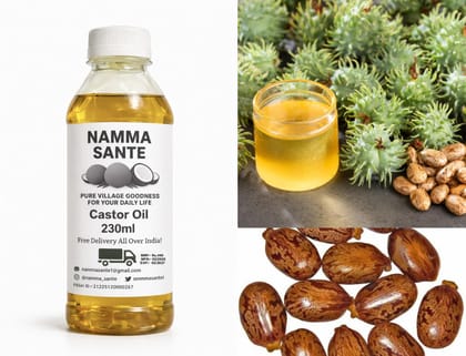 Castor Oil, Erand Oil, Arandi Oil, Castor Seed Oil, Cold Pressed Castor Oil 230ml Castor Oil, Erand Oil, Arandi Oil, Castor Seed Oil, Cold Pressed Castor Oil 230ml
