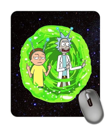 Mouse Pad for Laptop Gaming Desktop Water Resistance Mousepad for PC Wireless Mouse with Anti Skid Rick and Morty Mouse PAD for Computer, PC and Laptop MP614