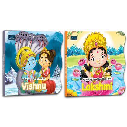 My First Shaped Board Book – Laxmi and Vishnu Hindu Gods Mythology Story Book for Kids - Age 2+ Yrs (Indian Gods and Goddesses)