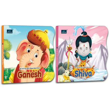 My First Shaped Board Book – Ganesh and Shiv Hindu Gods Mythology Story Book for Kids - Age 2+ Yrs (Indian Gods and Goddesses)