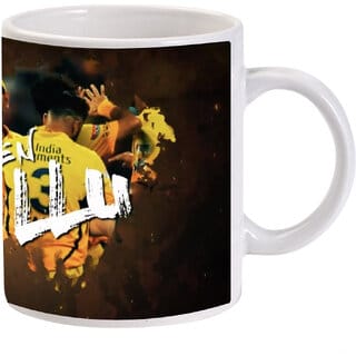 S02 Chennai super kings ( Csk ) - Ms Dhoni, Suresh Raina and Dwayne Bravo Ceramic Coffee Mug