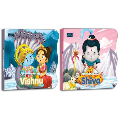 My First Shaped Board Book – Vishnu and Shiv Hindu Gods Mythology Story Book for Kids - Age 2+ Yrs (Indian Gods and Goddesses)