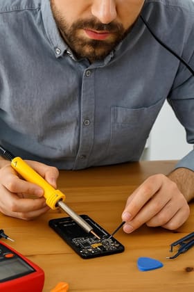 25 ST Soldering Iron Thermocol Cutter | 25W, Pointed Tip, Bakelite Handle, Pure Copper Cable | Ideal for Electronics Repair, Soldering, Thermocol & Plastic Sheet Cutting