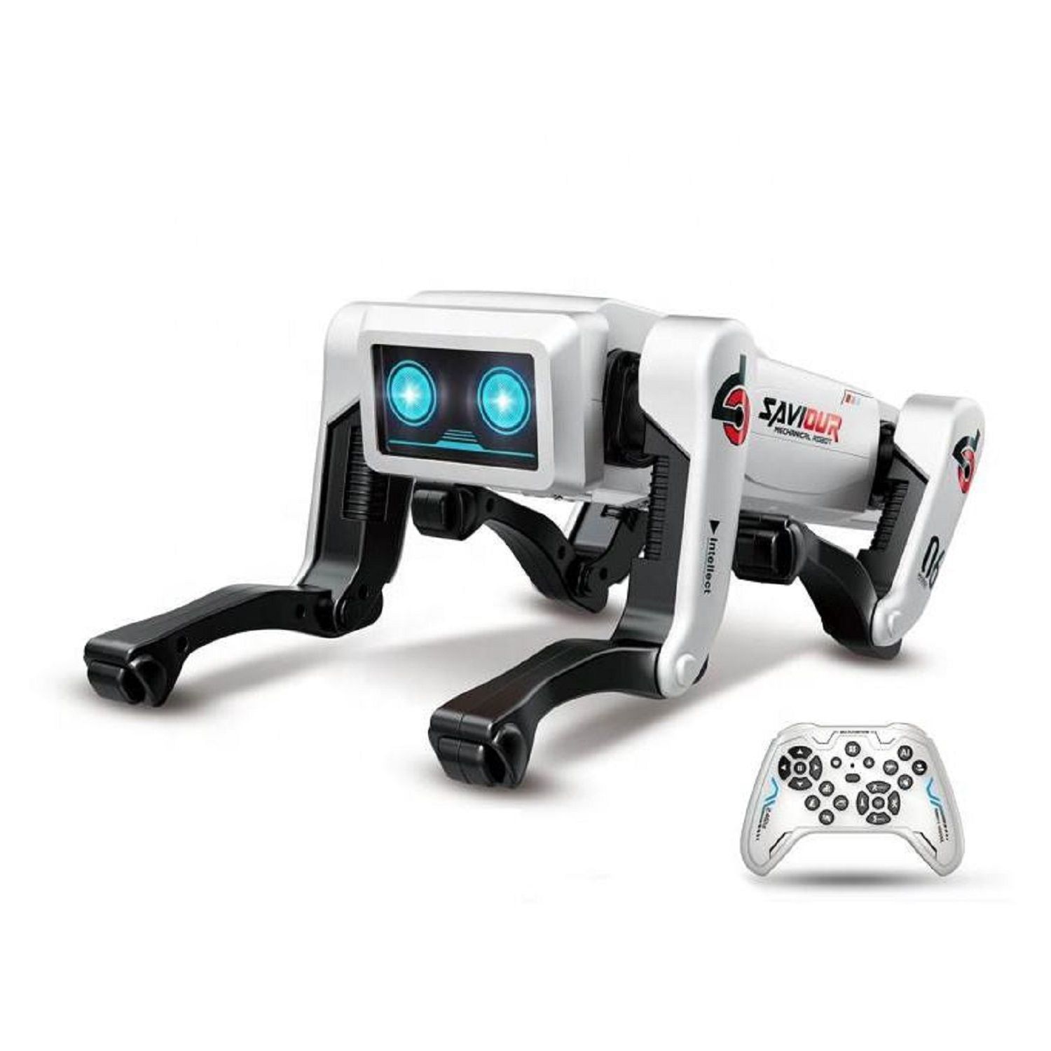 KTRS Enterprise Intelligent RC Robot Dog Toy with LED Eyes, Dancing, and Educational Modes AI Programmable RC Robot Pet Dance, Fight, Pee, Kungfu, Songs & More