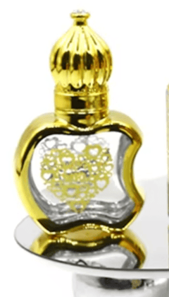 Elegant Golden Glass Attar Bottle by Mii Art - 10ml Decorative Refillable Perfume Vial (Pack of 1) Elegant Golden Glass Attar Bottle by Mii Art - 10ml Decorative Refillable Perfume Vial (Pack of 1)