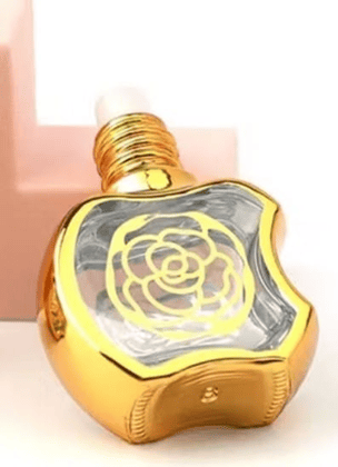 Elegant Golden Glass Attar Bottle by Mii Art - 10ml Decorative Refillable Perfume Vial (Pack of 1) Elegant Golden Glass Attar Bottle by Mii Art - 10ml Decorative Refillable Perfume Vial (Pack of 1)