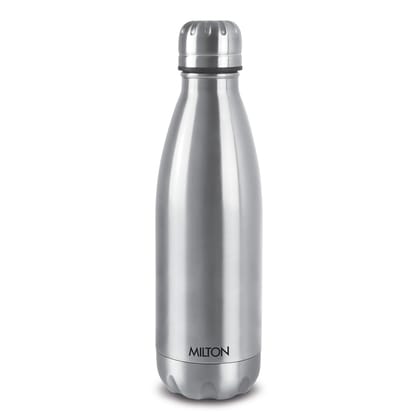 Milton Duo DLX 1000 Thermosteel 24 Hours Hot and Cold Water Bottle, 1 Litre, Silver