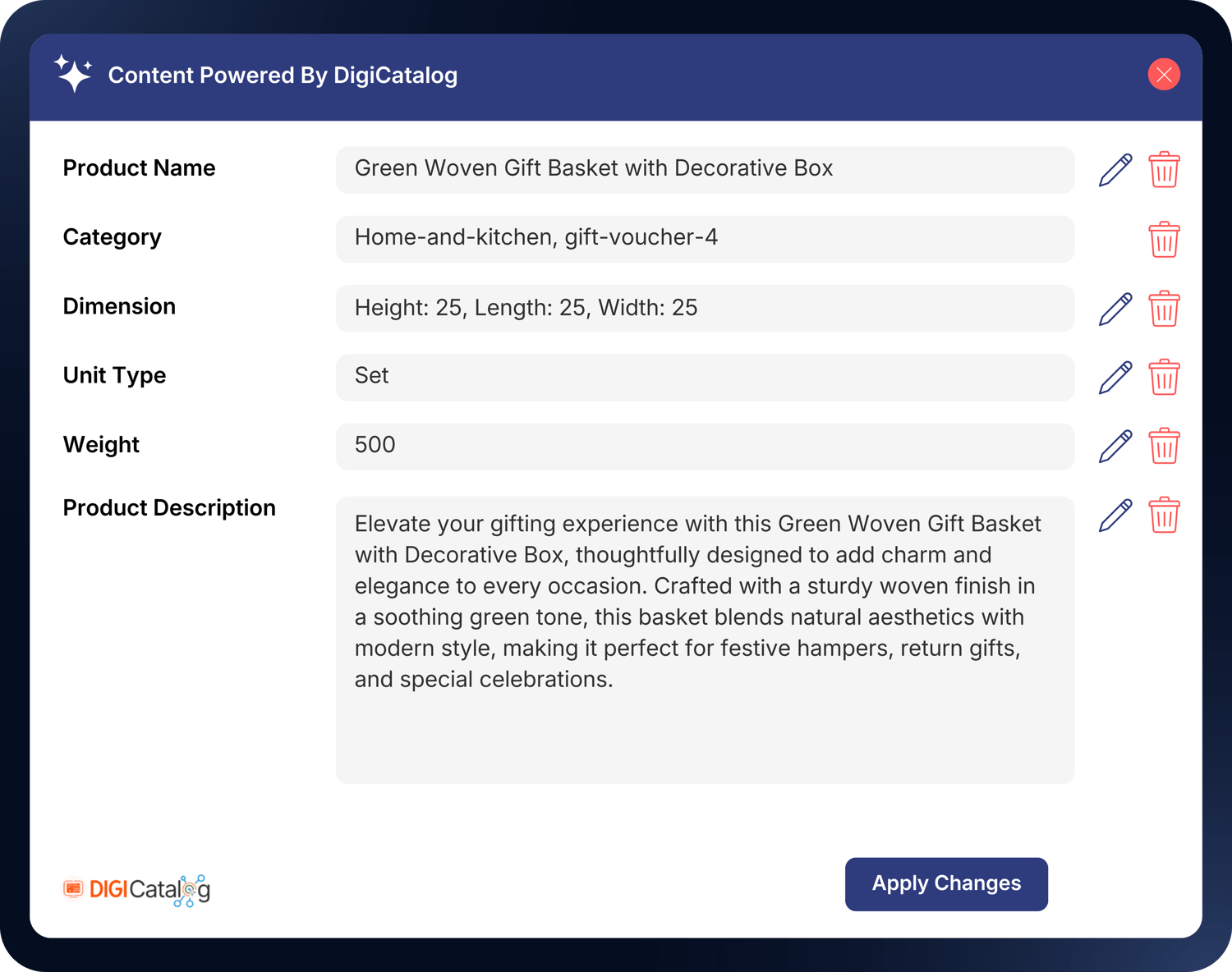 Auto Product Details
