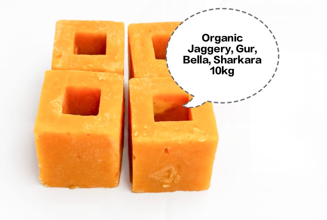 Organic Jaggery, Gur, Bella, Sharkara, Chakkarai 10kg