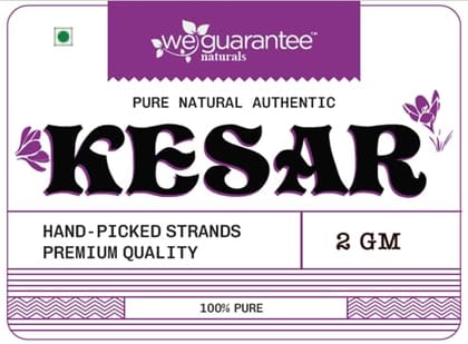 Weguarantee Naturals Pure Kesar (Saffron) 2g | Hand-Picked Premium Strands | 100% Natural & Authentic | Rich Aroma & Deep Color