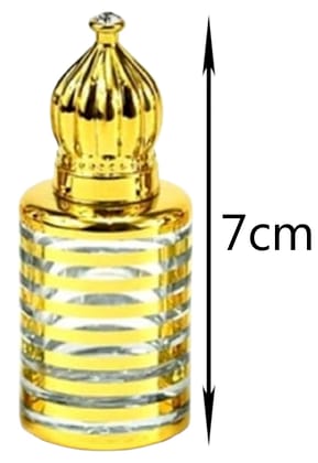 Mii Art Portable 10ml Golden Glass Travel Bottle – Leak-Proof Refillable Container for Your Signature Scent (Pack of 1)