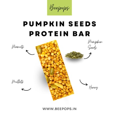 BeePops Protein Bars- Pumpkin Seeds-Honey (5NX25G) BeePops Protein Bars- Pumpkin Seeds-Honey (5NX25G)