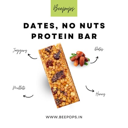 BeePops Protein Bars-Dates & No Nuts (5NX25G) BeePops Protein Bars-Dates & No Nuts (5NX25G)