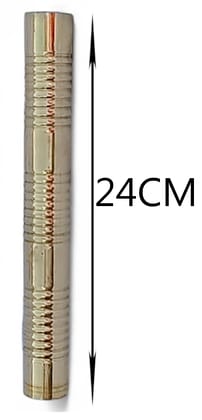 Mii Art Handcrafted Pure Brass Fookni Traditional Mughal Design Blowpipe Fukani (Blowpipe): 24 cm length for effective fire management use in hawan and chapati making.
