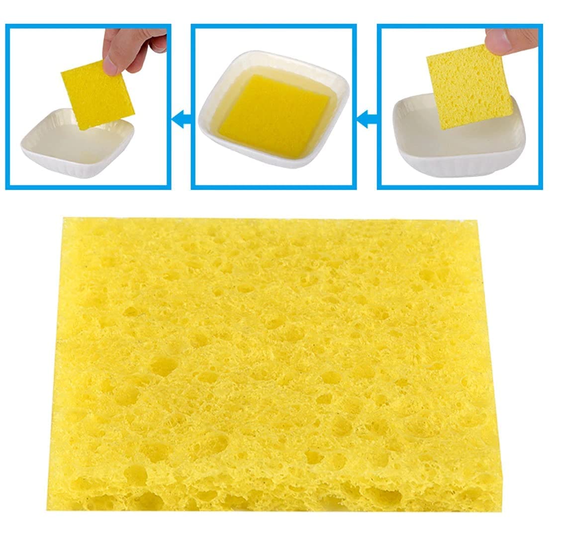 Sponge For Cleaning Soldering Iron Bit Solder or Tip Welding Clean Pad (Pack of 12)