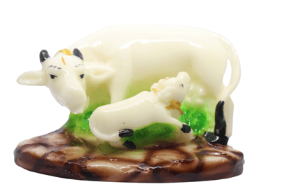 Kamdhenu Cow and Calf Idol (Vastu Gau Mata Statue)