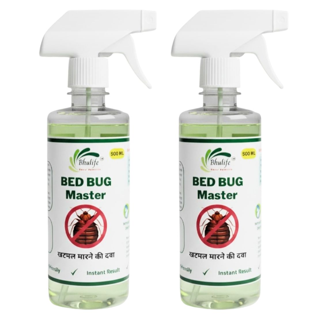 Natural Bug, Flea, Tick Repellent Spray 500MLx2 | Effective Bedbug Killer Spray For Home (Pack Of 2)