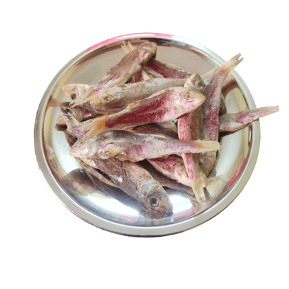 Traditional Sun dried, salted - red mullet / nagarai ( whole ) karuvadu dried fish  - 500 gms