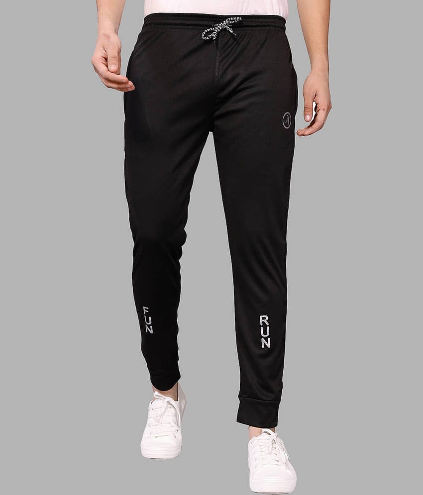 Kashvi Black Lycra Men's Joggers ( Pack of 1 )