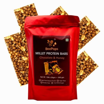 BeePops Protein Bars-Chocolate & Honey (10NX25G) BeePops Protein Bars-Chocolate & Honey (10NX25G)