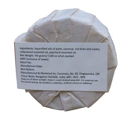 Coconess Cedar Patchouli Soap | 100% Natural | Hand Crafted. 110g