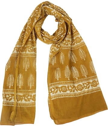 Style 98 Mustard Cotton Blend Women's Stole ( Pack of 1 )