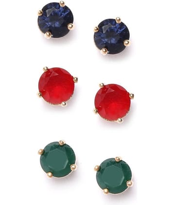 YOUBELLA Multicolor Danglers Earrings ( Pack of 3 )