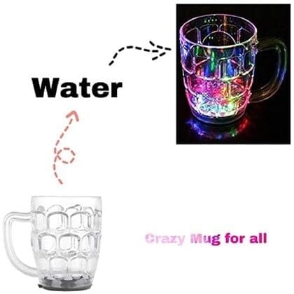 Plastic Rainbow Magic LED Light Cup – 250ml Party Mug for Coffee, Juice & Cold Drinks | Color Changing LED Cup | Ideal Birthday Gift for Kids & Adults
