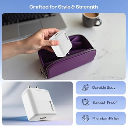 Lapcare THURSTY USB Supervooc 100W Multi Wall Charger With USB to Type-C Inside Cable (LQW-413)