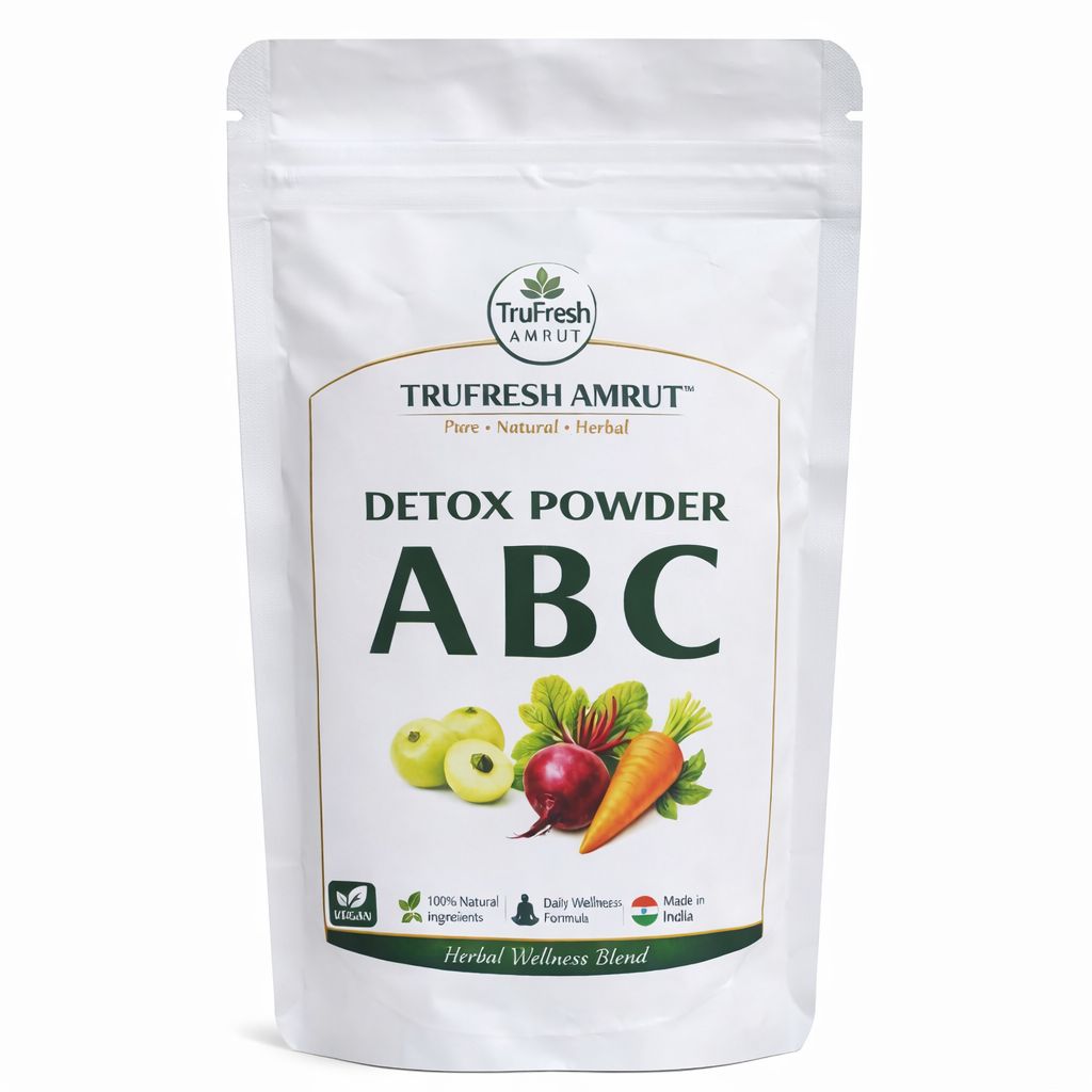 Trufresh Amrut Solar Dried ABC Powder 100g | Amla Beetroot Carrot Juice Powder | Vitamin C, Iron Rich Detox Drink for Immunity, Energy & Skin Glow | No Sugar, No Preservatives