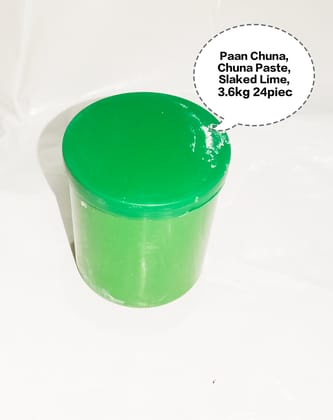 Paan Chuna, Slaked Lime Paste, Edible Lime for Paan, Calcium Hydroxide Paste, Kattha Chuna Mix 3.6kg 24piec