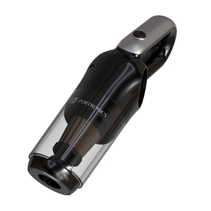Portronics Mopcop 3, Rechargeable Handheld Vacuum Cleaner for Home & Car, Washable HEPA Filter, Multi-Function Nozzles, Floor Brush Nozzle, Cordless, Dry Vacuum, for Home Appliances (Black)