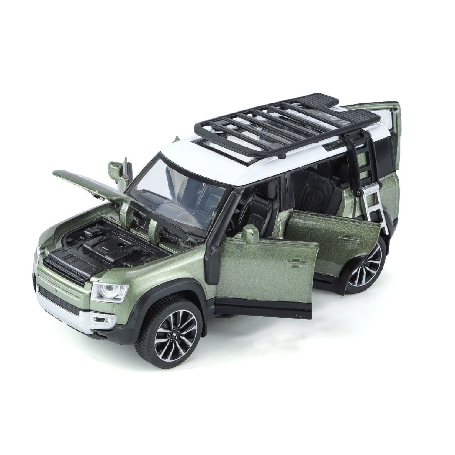 KTRS Enterprise 1/32 Alloy Model Car Die-cast Toy Car Simulation Off-Road Vehicle Diecast Metal Car Model Defendr Toy Cars for Kids Boy Girl Zinc Alloy Pull Back Toy Car with Sound and Light