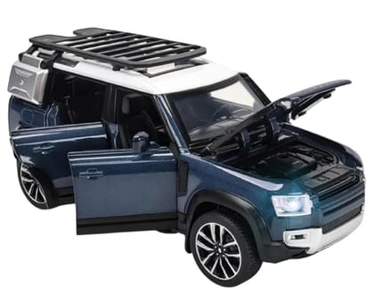 KTRS Enterprise 1/32 Alloy Model Car Die-cast Toy Car Simulation Off-Road Vehicle Diecast Metal Car Model Defendr Toy Cars for Kids Boy Girl Zinc Alloy Pull Back Toy Car with Sound and Light